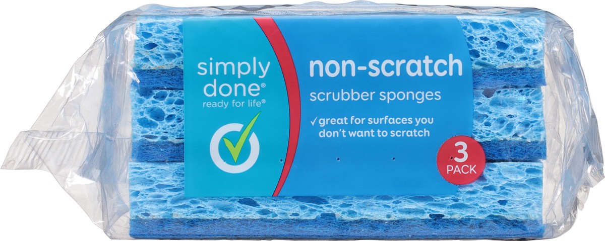 slide 9 of 9, Simply Done Non-Scratch Scrubber Sponges, 3 ct