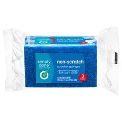 Simply Done Non-Scratch Scrubber Sponges - 3 ct