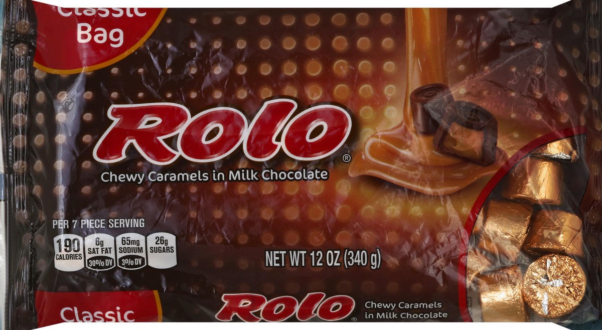 slide 5 of 5, Rolo Chewy Caramels in Milk Chocolate, 12 oz