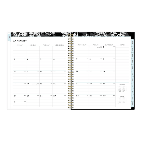 slide 4 of 5, Blue Sky Create Your Own Weekly/Monthly Planner, 8-1/2'' X 11'', Baccara Dark, January To December 2021, 110211, 1 ct