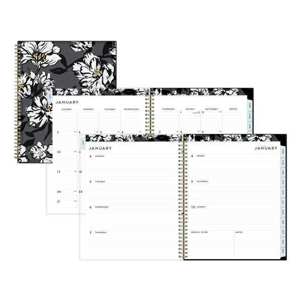 slide 5 of 5, Blue Sky Create Your Own Weekly/Monthly Planner, 8-1/2'' X 11'', Baccara Dark, January To December 2021, 110211, 1 ct