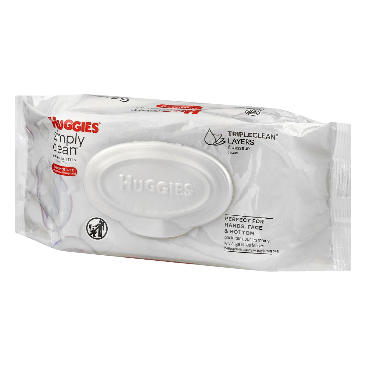 slide 9 of 9, Huggies Simply Clean Wipes 64 ea, 64 ct