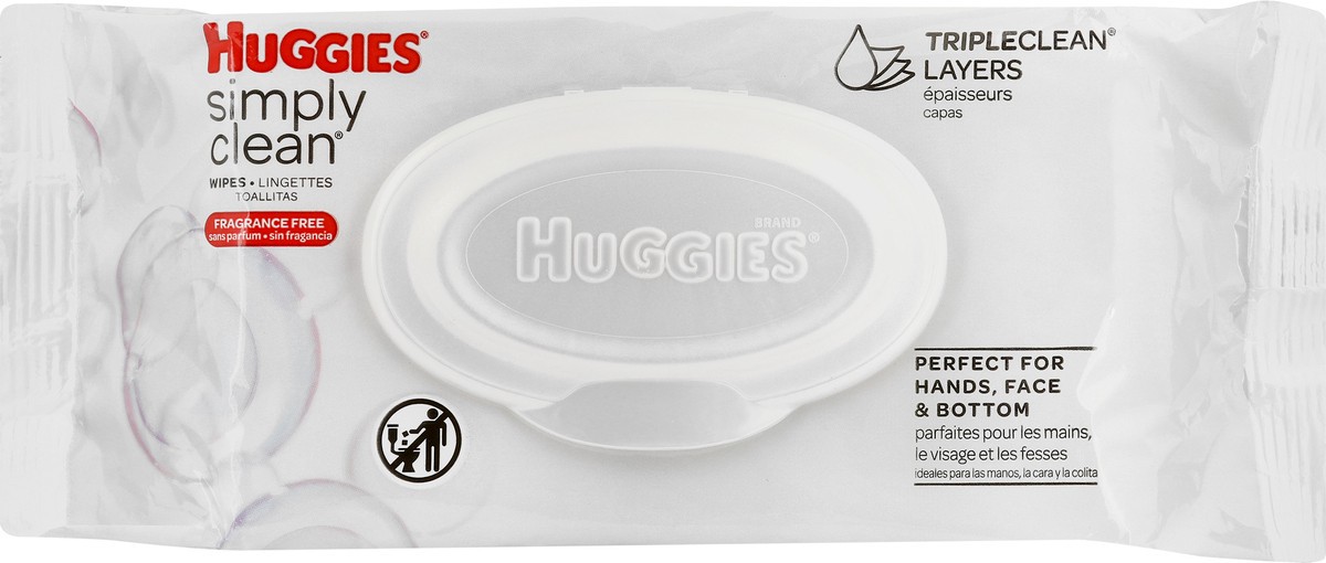 slide 1 of 9, Huggies Simply Clean Wipes 64 ea, 64 ct