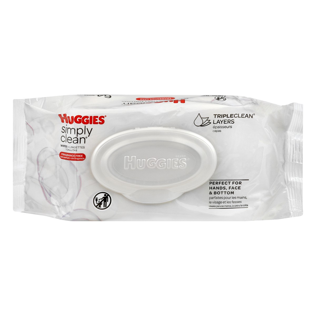 slide 1 of 9, Huggies Simply Clean Wipes 64 ea, 64 ct