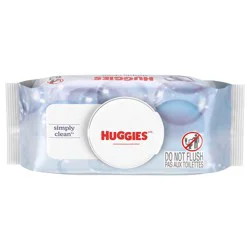 Huggies Simply Clean Unscented Wipes, 1 Flip-Top Pack (64 Wipes Total)