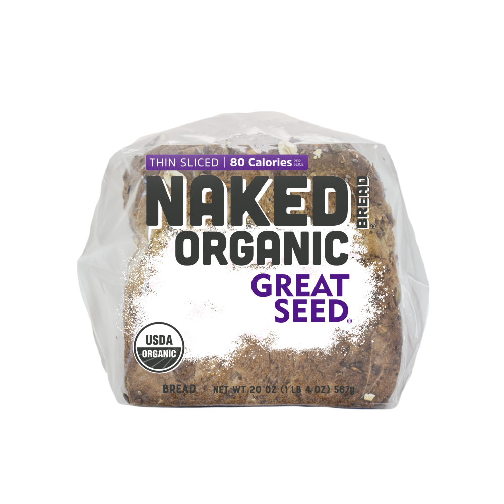 slide 2 of 3, Naked Bread® Organic Great Seed® Thin Sliced Bread, 20 oz