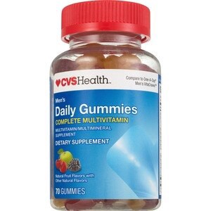 slide 1 of 1, CVS Health Men's Daily Multivitamin Gummies, 70 Ct, 80 ct
