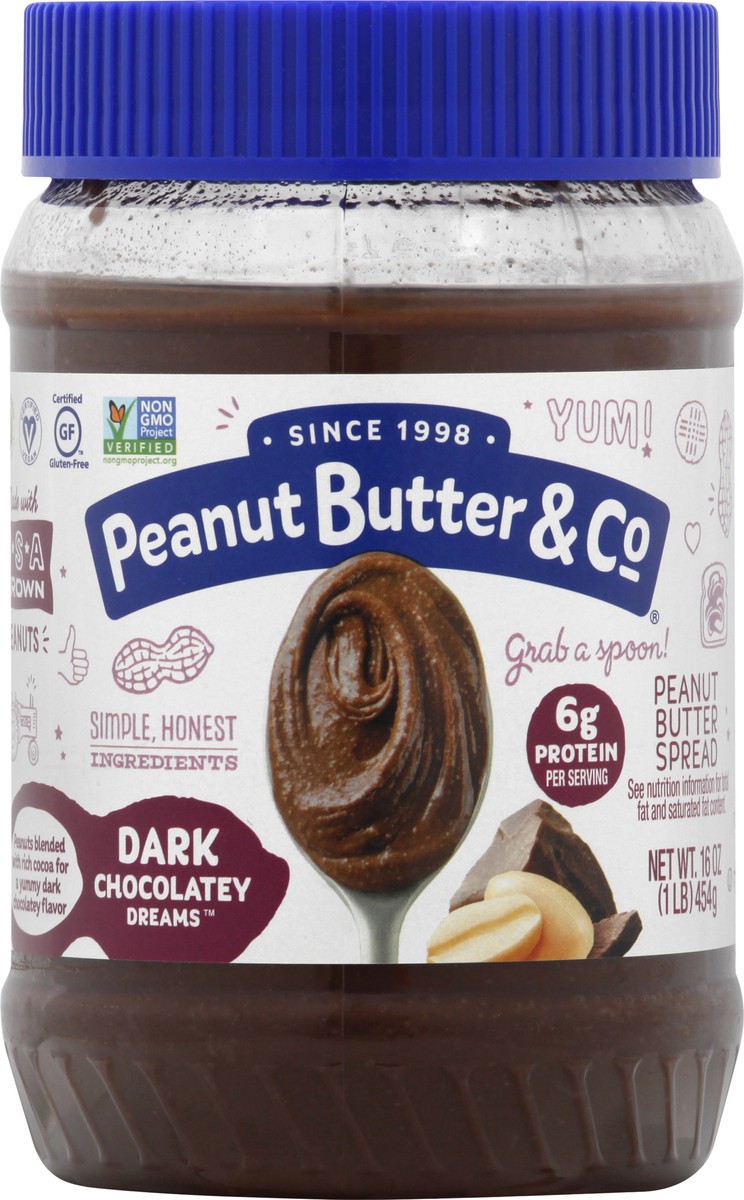 slide 2 of 7, Peanut Butter & Co. Dark Chocolatey Dreams™ Peanut Butter Spread 16 oz. Jar, 16 oz