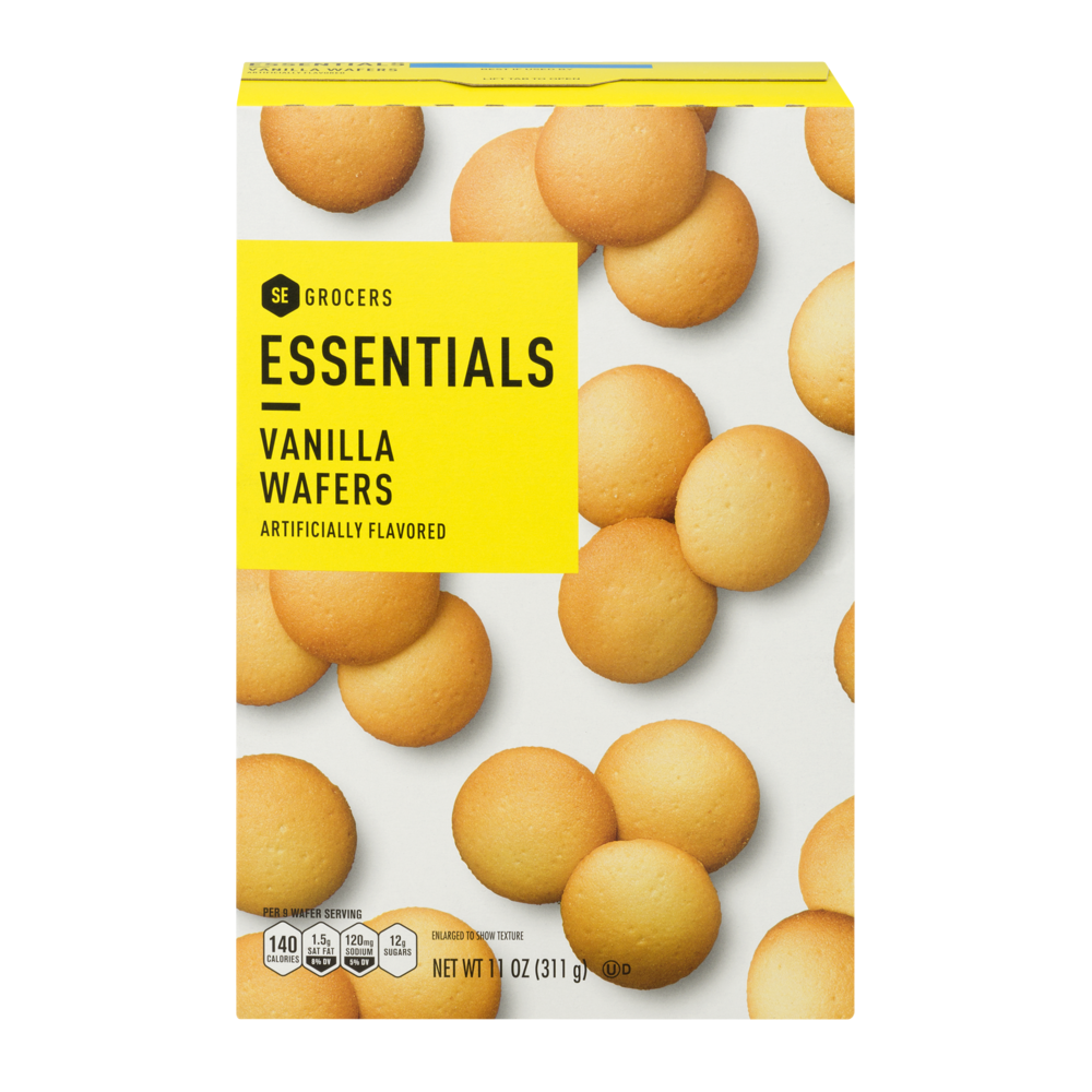 slide 1 of 1, Essentials Vanilla Wafers, 11 oz