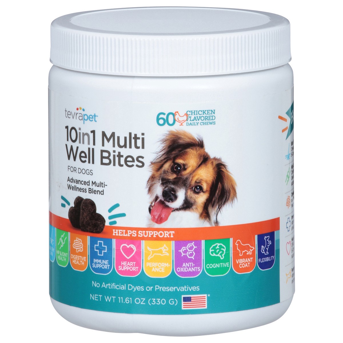slide 5 of 14, TevraPet For Dogs 10 in 1 Multi Well Bites Chicken Flavored Daily Chews 60 ea, 60 ct