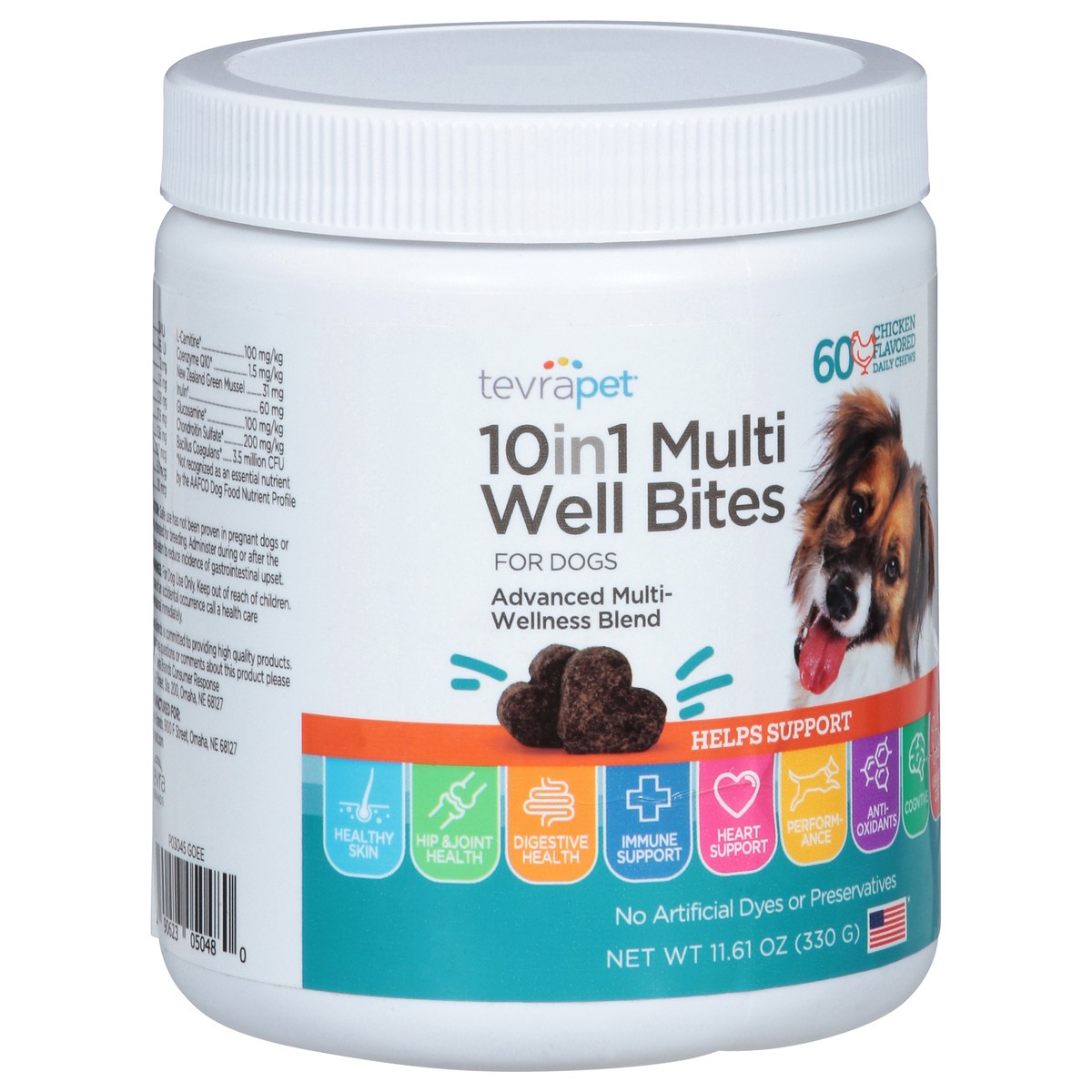 slide 11 of 14, TevraPet For Dogs 10 in 1 Multi Well Bites Chicken Flavored Daily Chews 60 ea, 60 ct