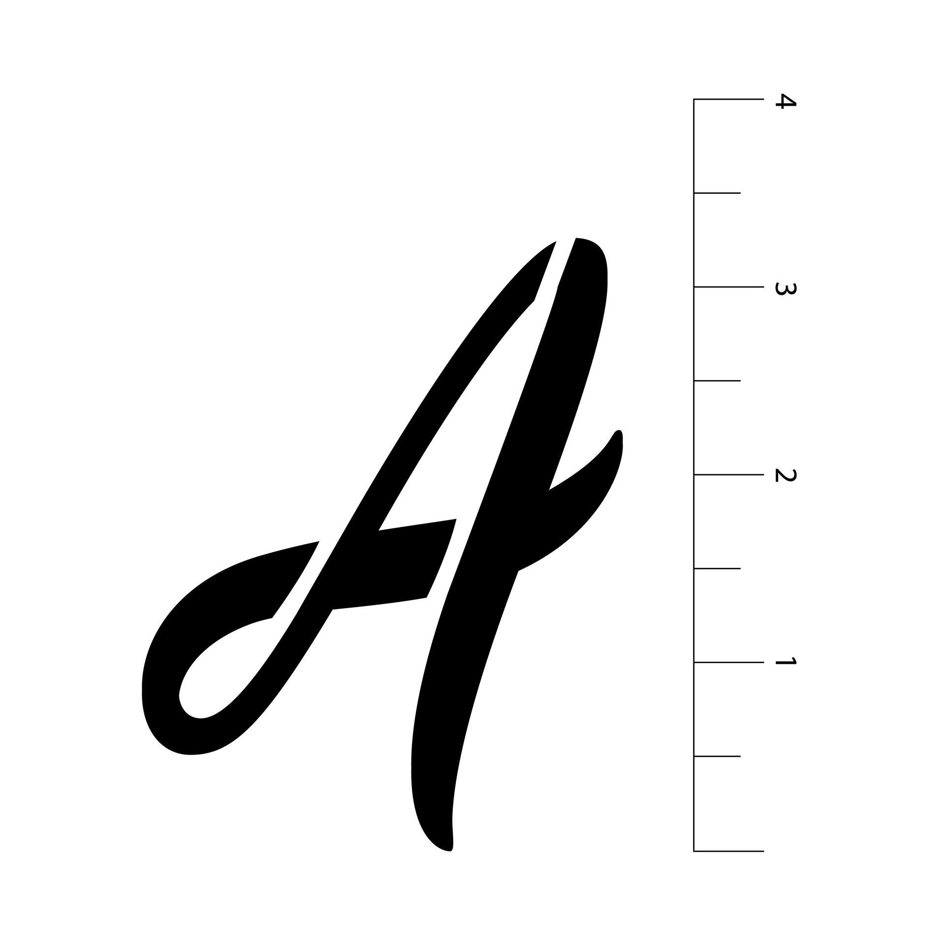 slide 3 of 4, 3" Cursive Alphabet Stencils By Craft Smart, 3 in
