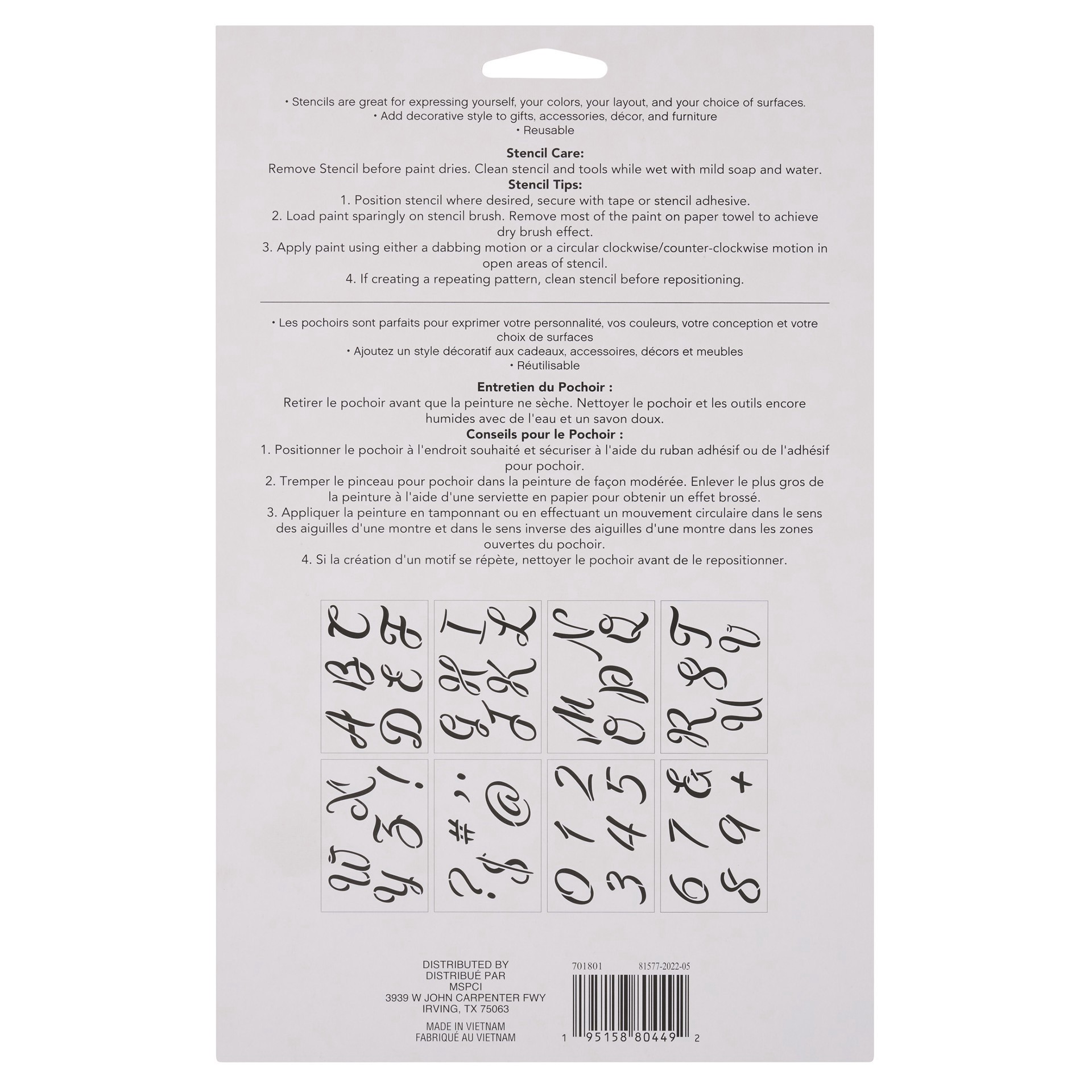 slide 4 of 4, 3" Cursive Alphabet Stencils By Craft Smart, 3 in