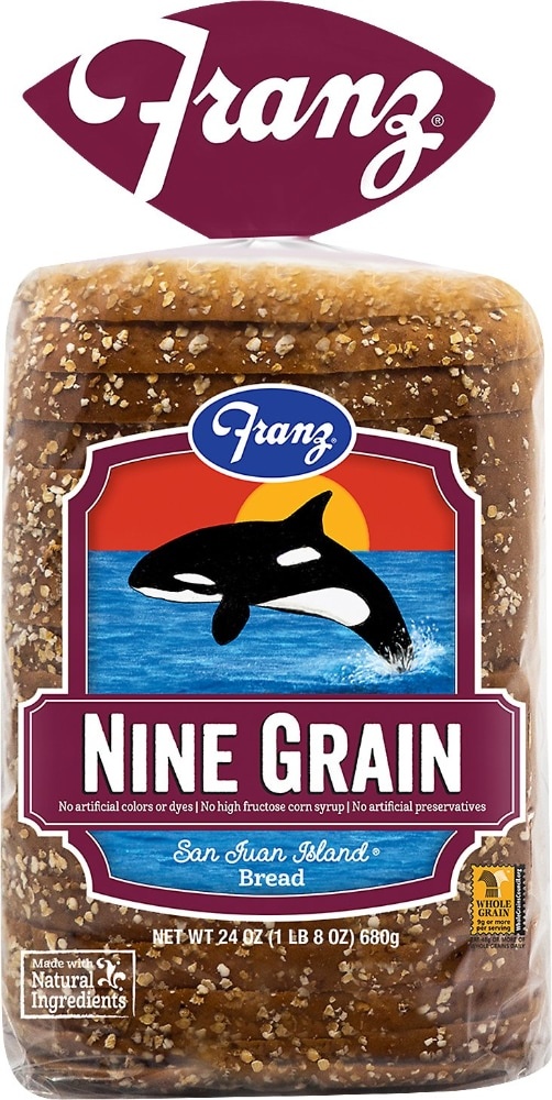 slide 1 of 1, Franz San Juan Island Nine Grain Bread, 24 oz
