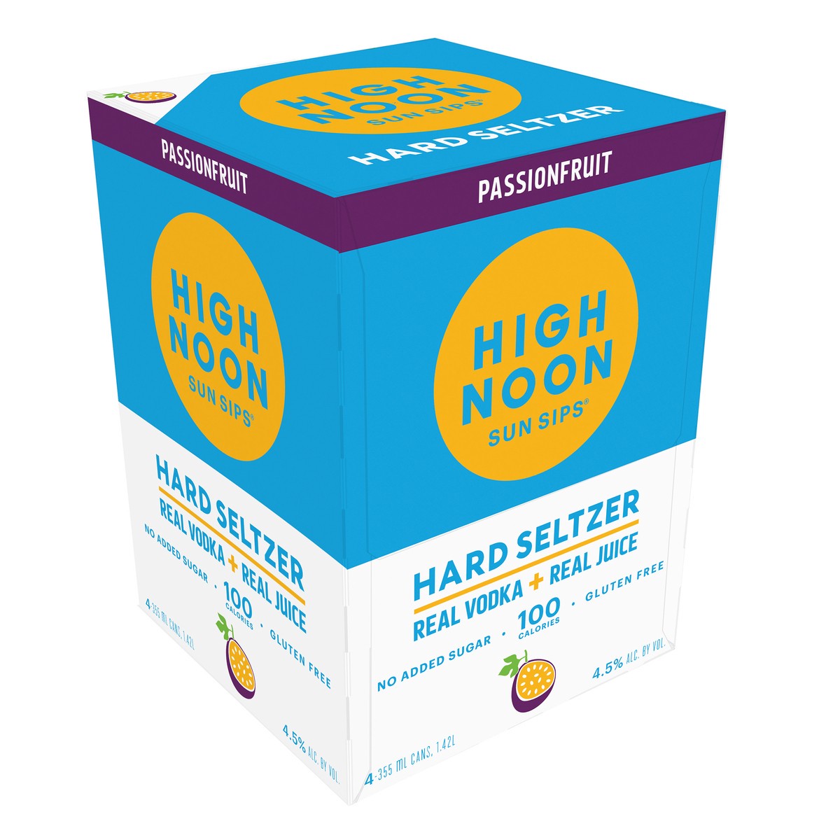 slide 7 of 7, High Noon Vodka Hard Seltzer, Passionfruit, Can, 355 ml