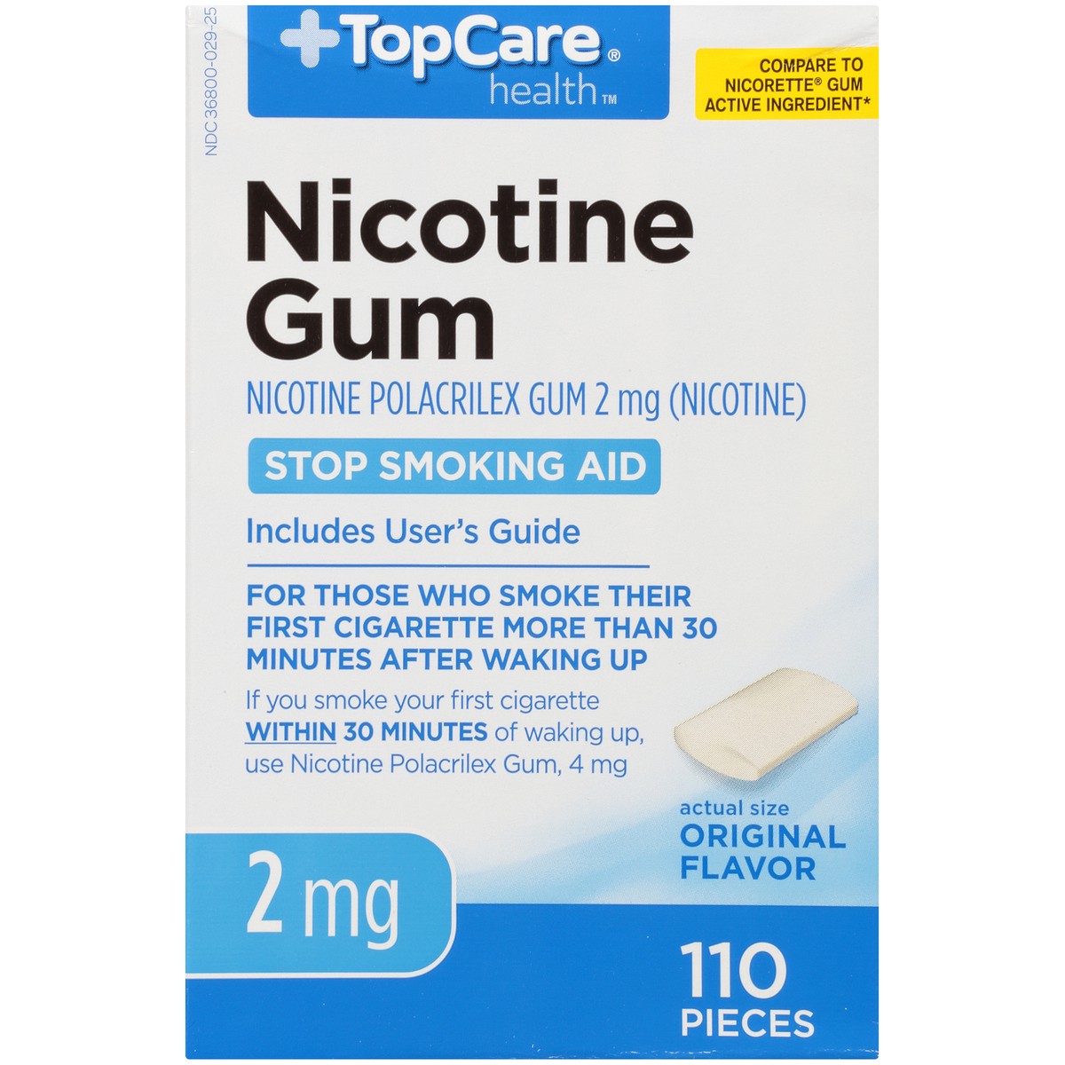 slide 7 of 9, TopCare Nicotine Gum, Original, 2 mg