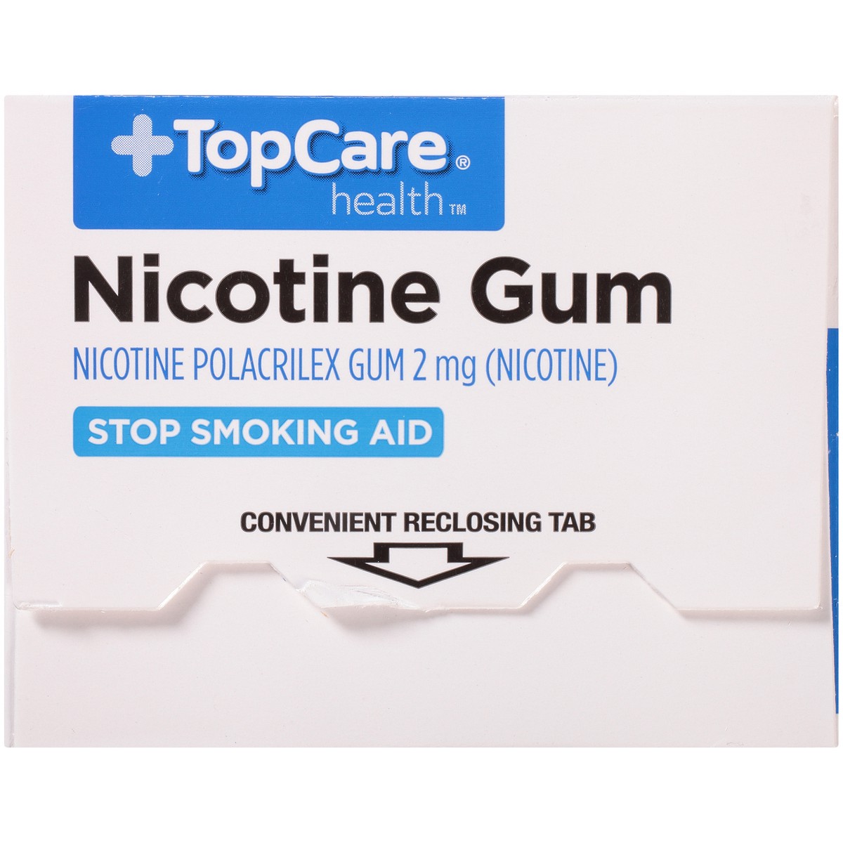 slide 8 of 9, TopCare Nicotine Gum, Original, 2 mg