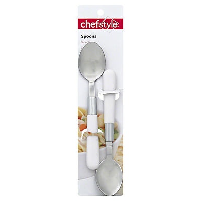 slide 1 of 1, chefstyle Soup Spoons, 2 ct