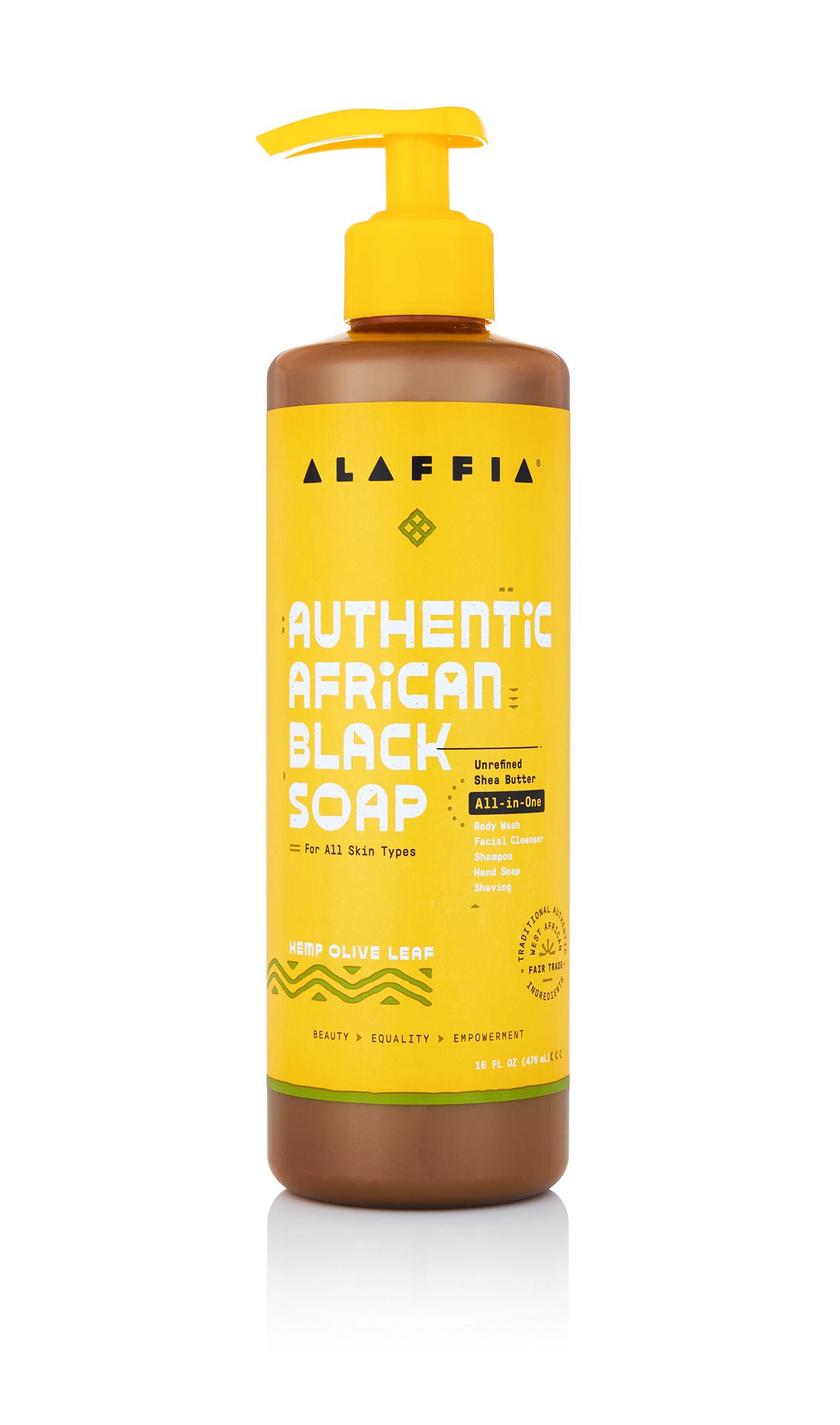 slide 1 of 3, Alaffia African Black Soap Hemp Olive, 16 fl oz