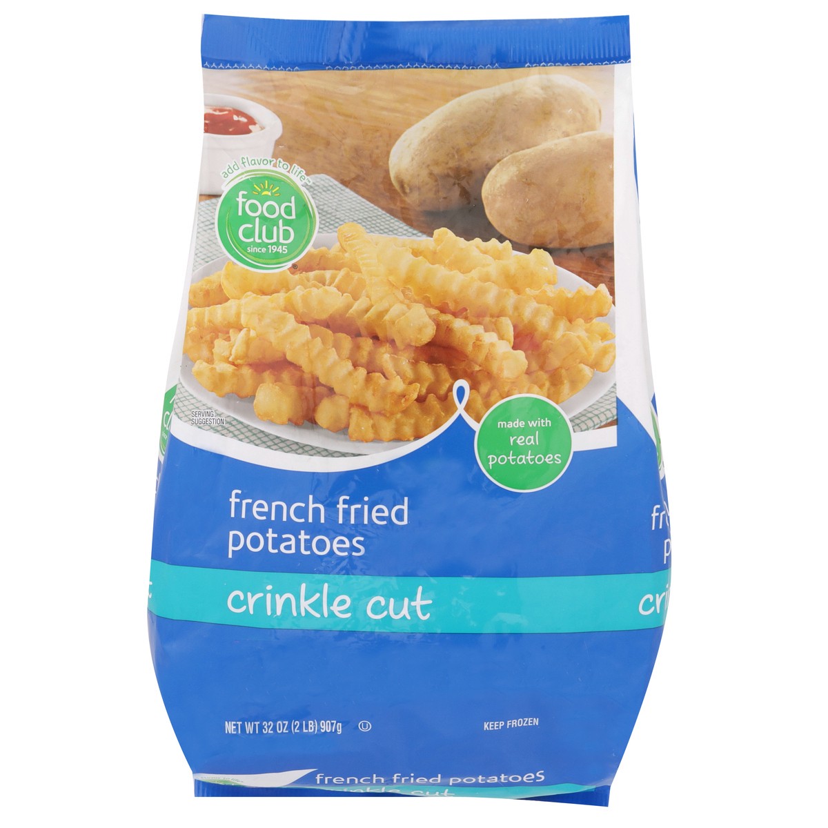 slide 1 of 9, Food Club Crinkle Cut French Fried Potatoes, 32 oz