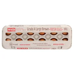 Weis Quality Grade A Large Brown Dozen Eggs