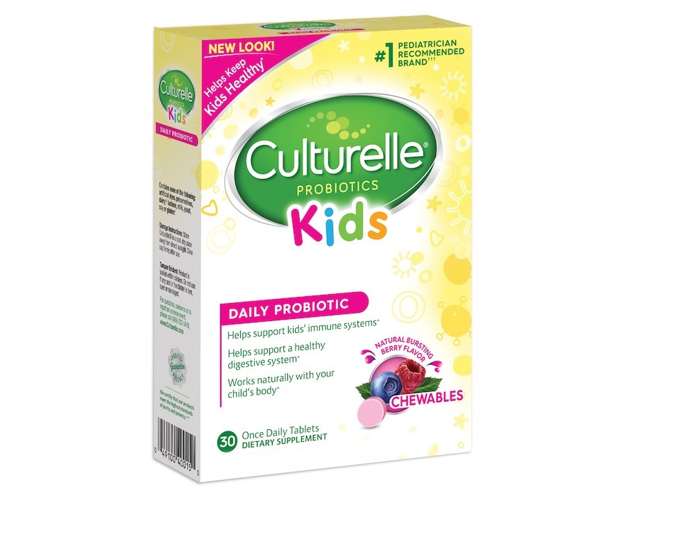 slide 2 of 4, Culturelle Kid's Probiotic Bursting Berry Chewable Tablets, 30 ct