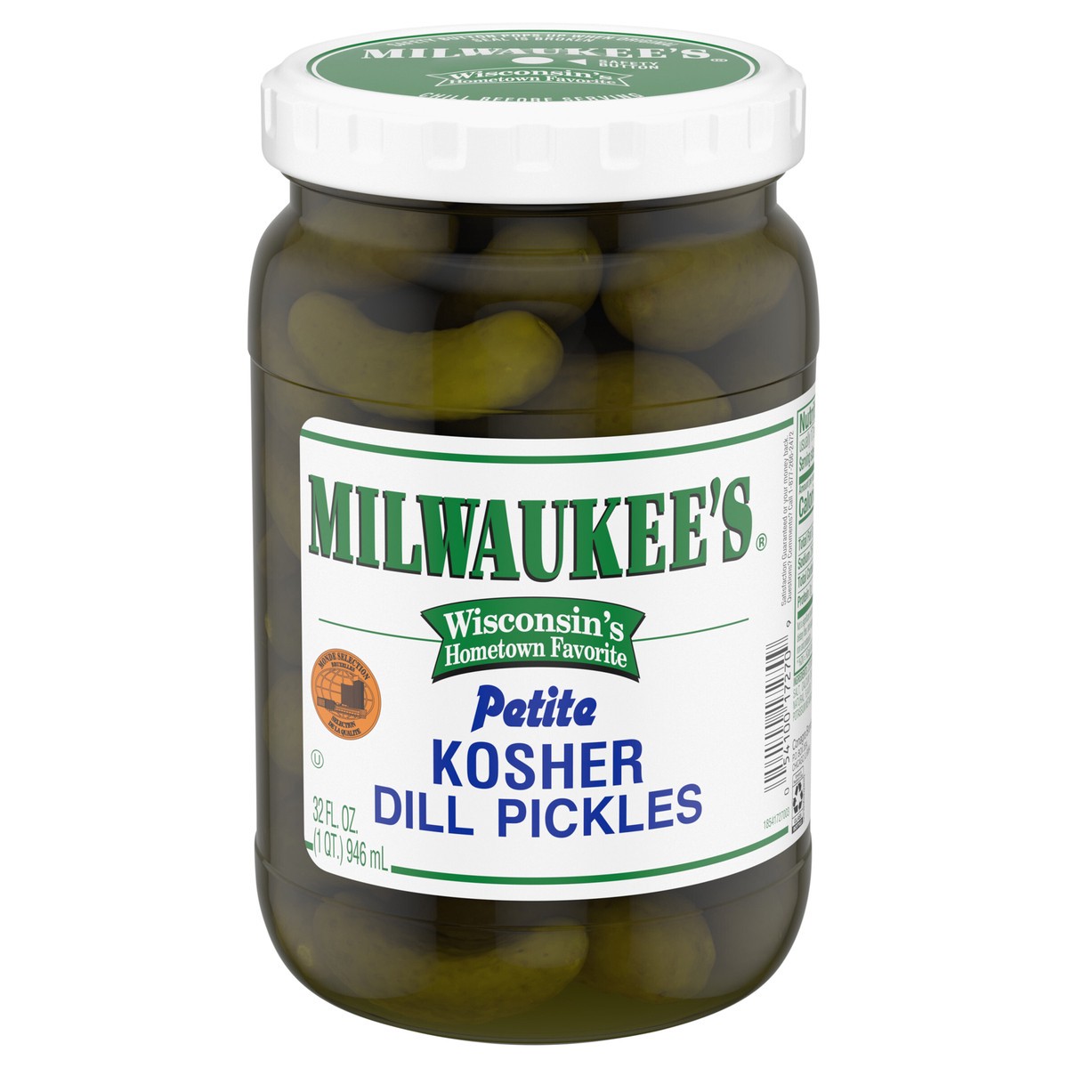 slide 1 of 5, Milwaukee's Petite Kosher Dill Pickles, 32 oz., 32 fl oz