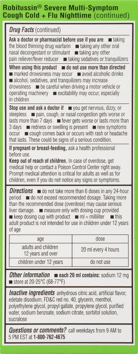 slide 7 of 7, Robitussin Severe Multi Symptom Day Night Value Pack, 2 ct; 4 fl oz