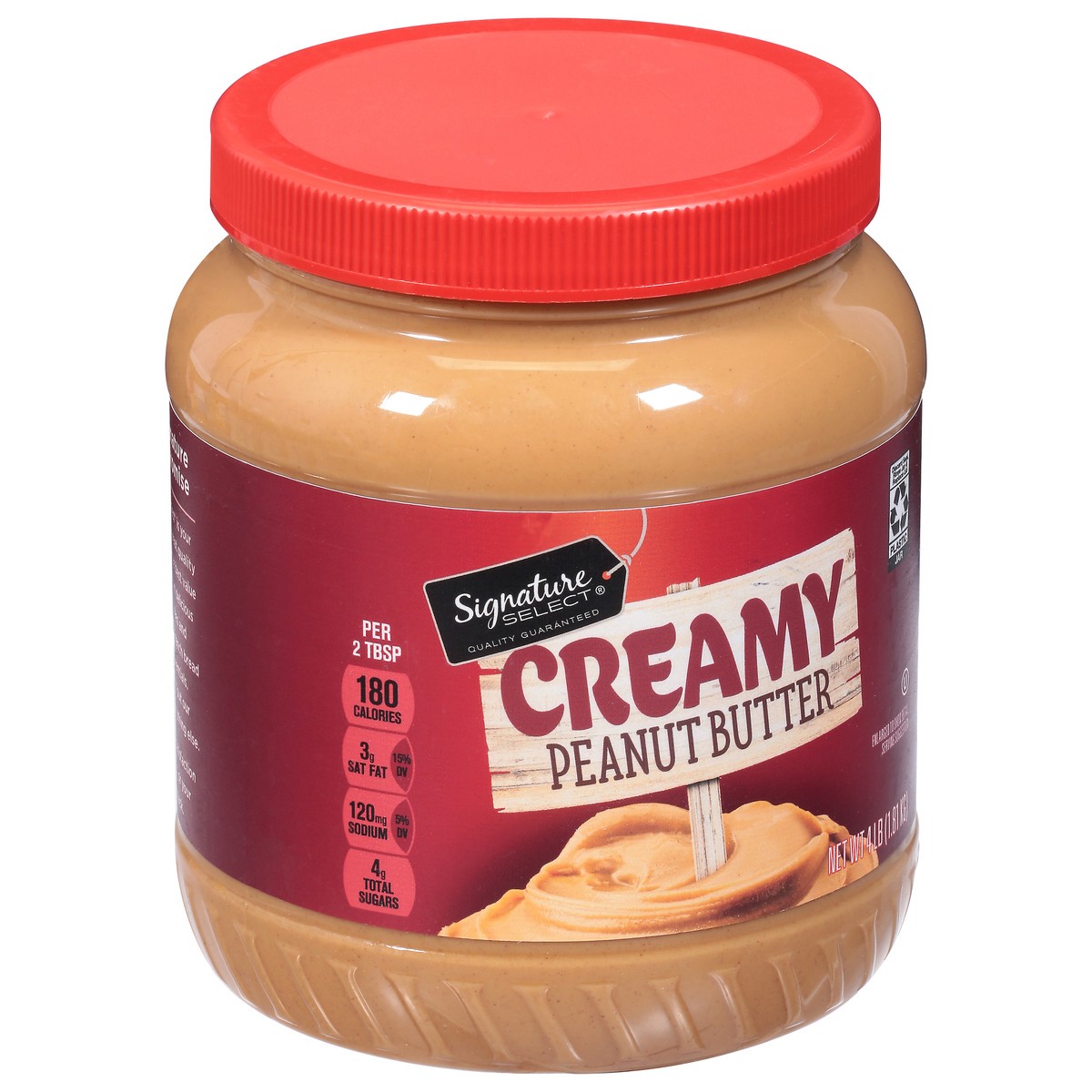 slide 2 of 9, Signature Select Creamy Peanut Butter 4 lb, 4 lb