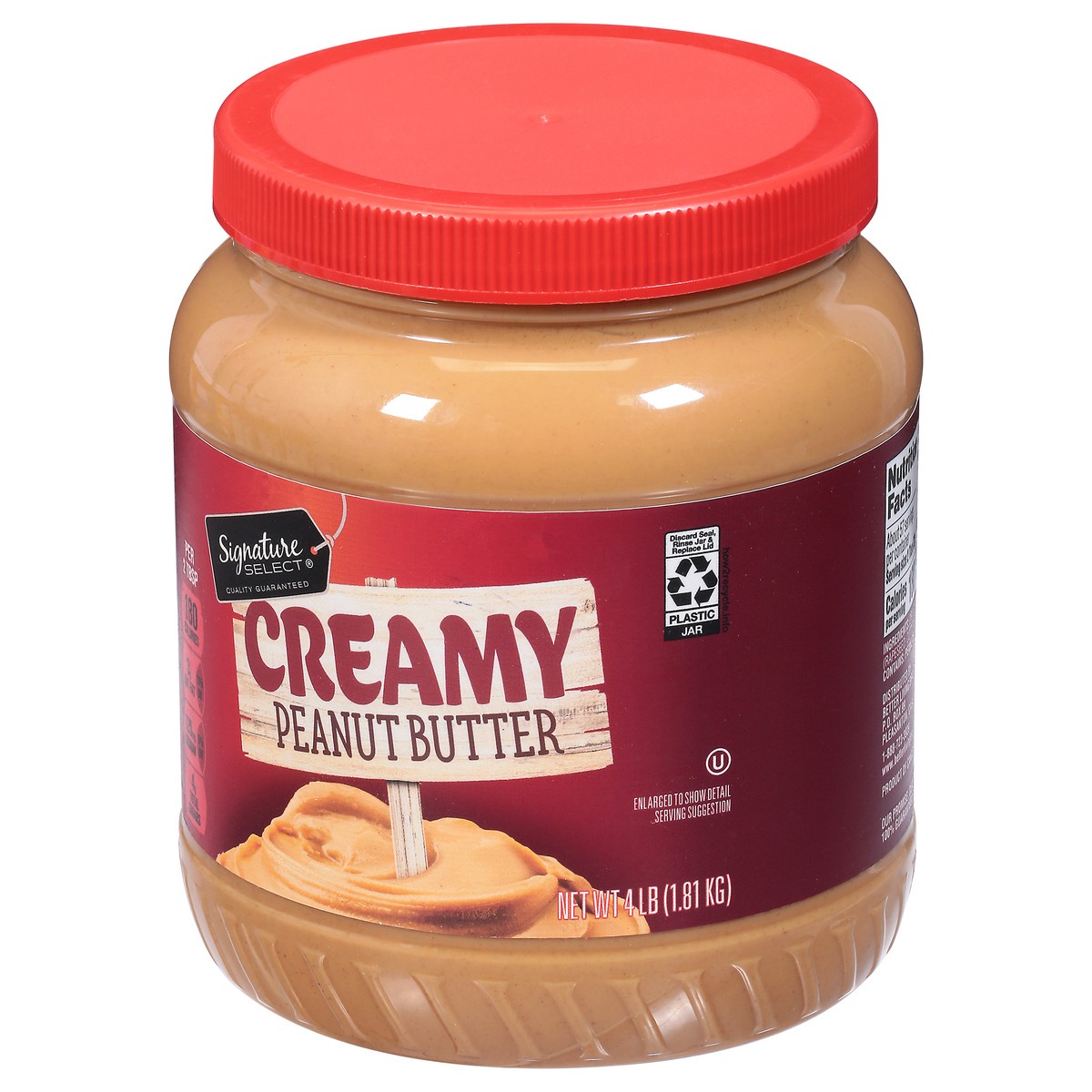 slide 3 of 9, Signature Select Creamy Peanut Butter 4 lb, 4 lb