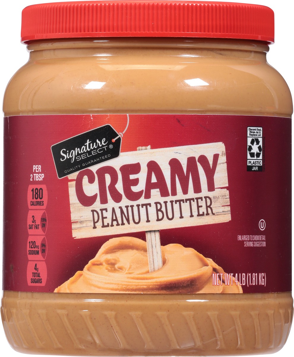 slide 6 of 9, Signature Select Creamy Peanut Butter 4 lb, 4 lb