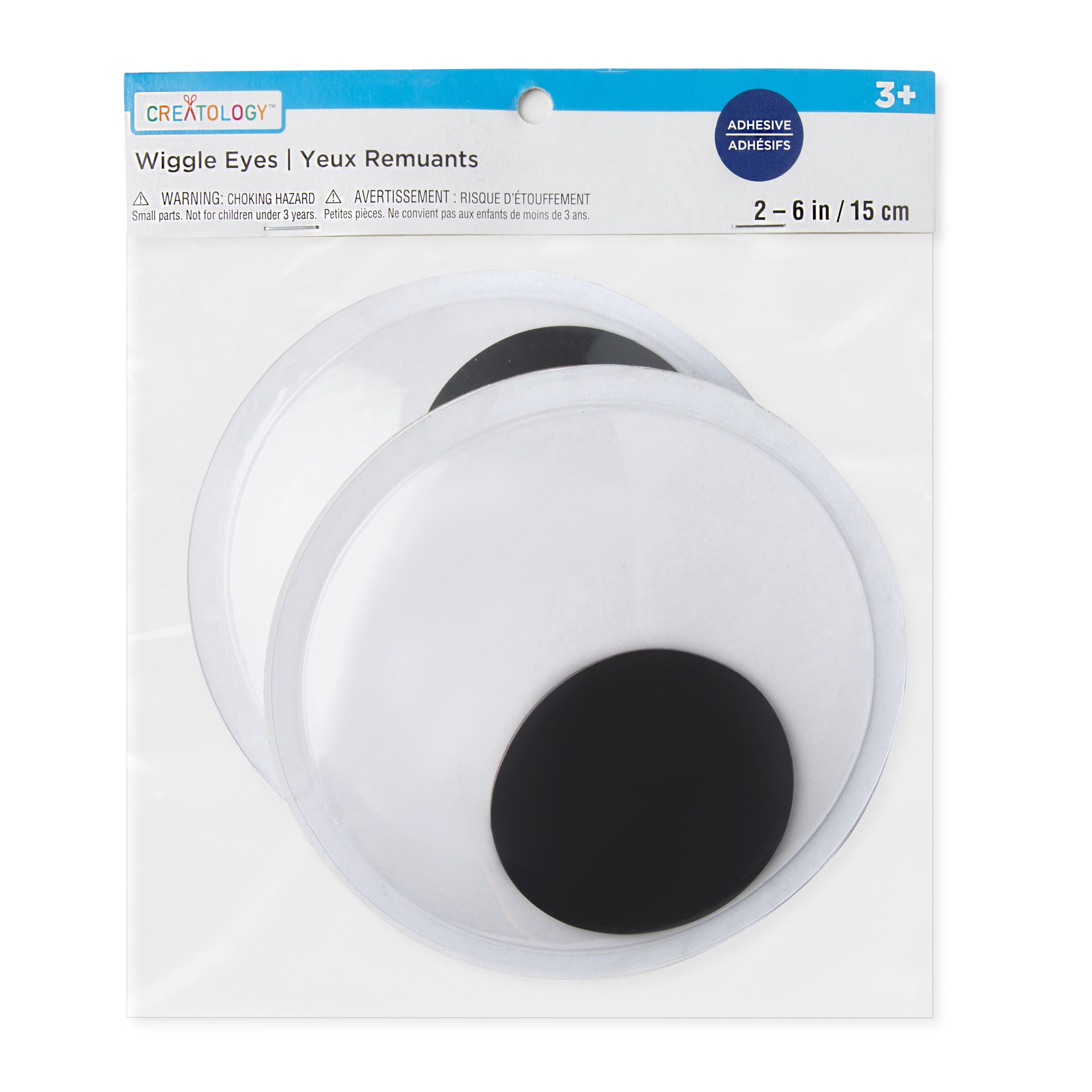 slide 2 of 2, Jumbo Adhesive Wiggle Eyes By Creatology, 6 in