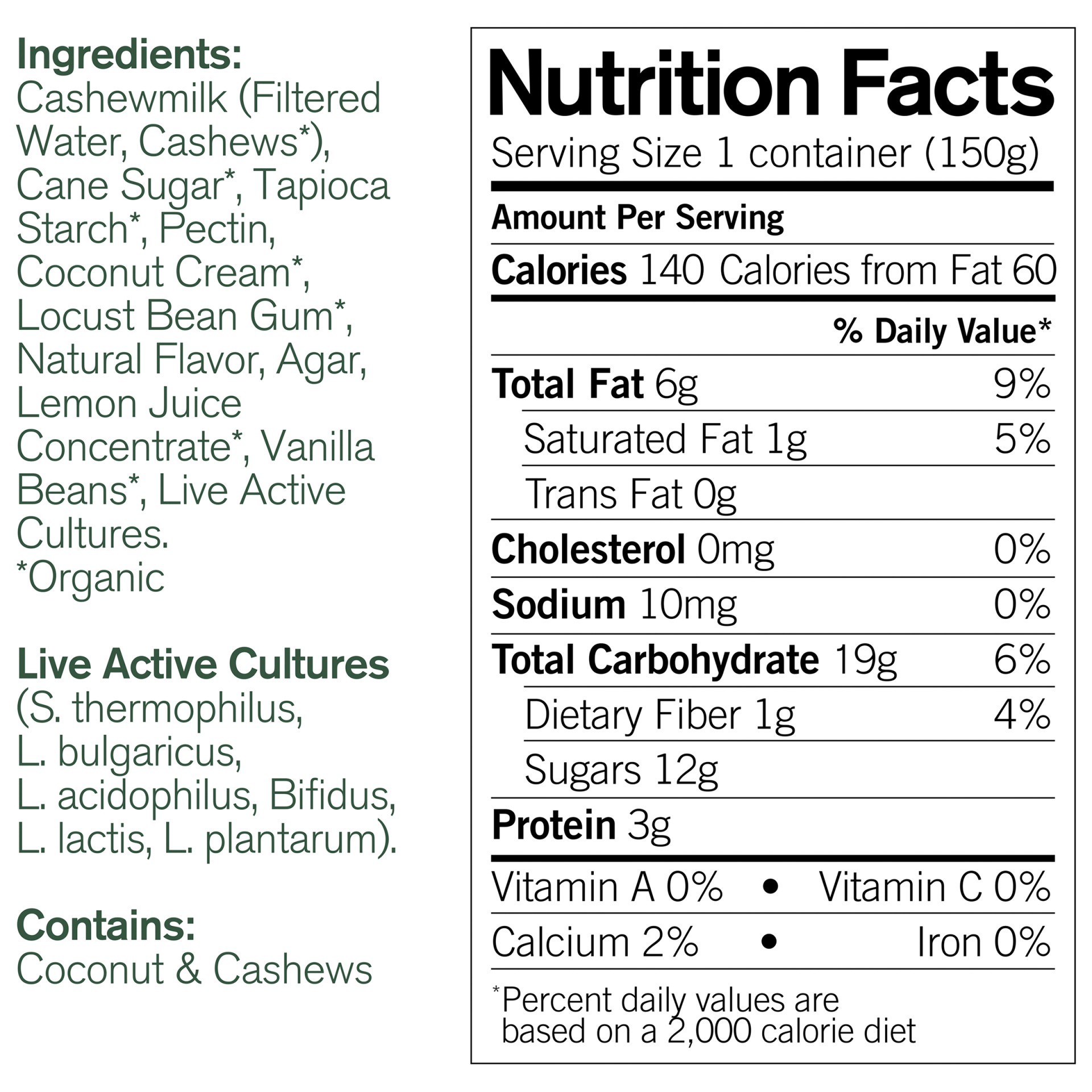 slide 3 of 4, Forager Project Project Organic Probiotic Vanilla Bean Cashewmilk Yogurt, 5.3 oz