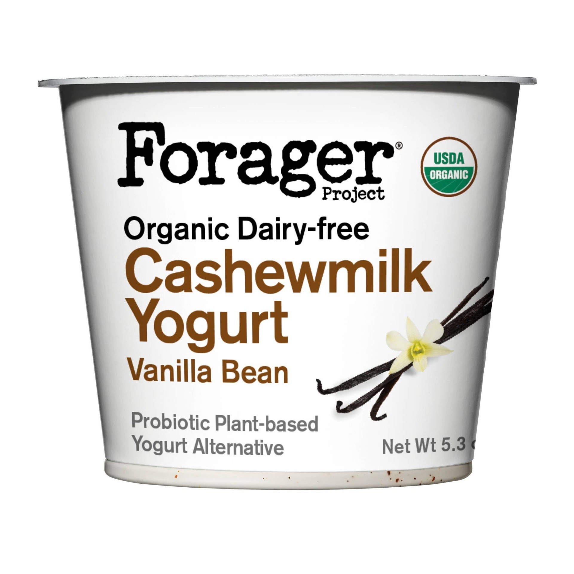 slide 1 of 4, Forager Project Project Organic Probiotic Vanilla Bean Cashewmilk Yogurt, 5.3 oz