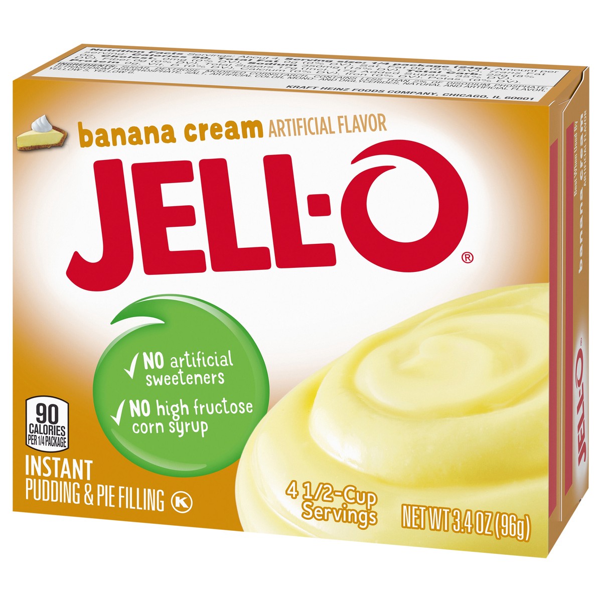 slide 7 of 9, Jell-O Banana Cream Artificially Flavored Instant Pudding & Pie Filling Mix, 3.4 oz. Box, 3.4 oz
