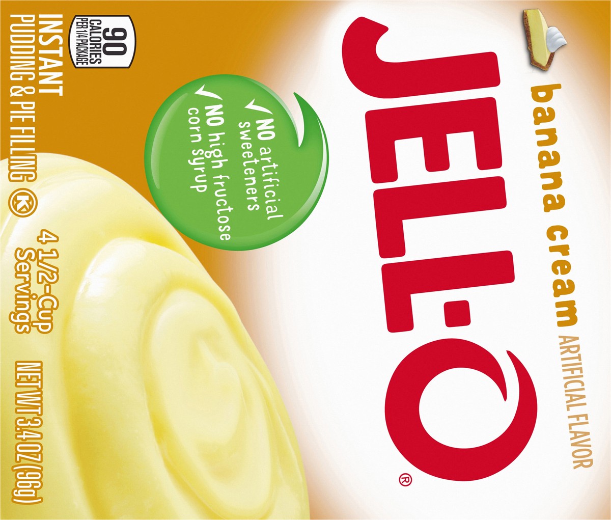 slide 2 of 9, Jell-O Banana Cream Artificially Flavored Instant Pudding & Pie Filling Mix, 3.4 oz. Box, 3.4 oz