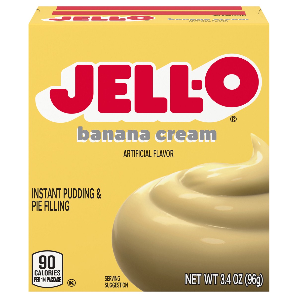 slide 1 of 9, Jell-O Banana Cream Artificially Flavored Instant Pudding & Pie Filling Mix, 3.4 oz. Box, 3.4 oz