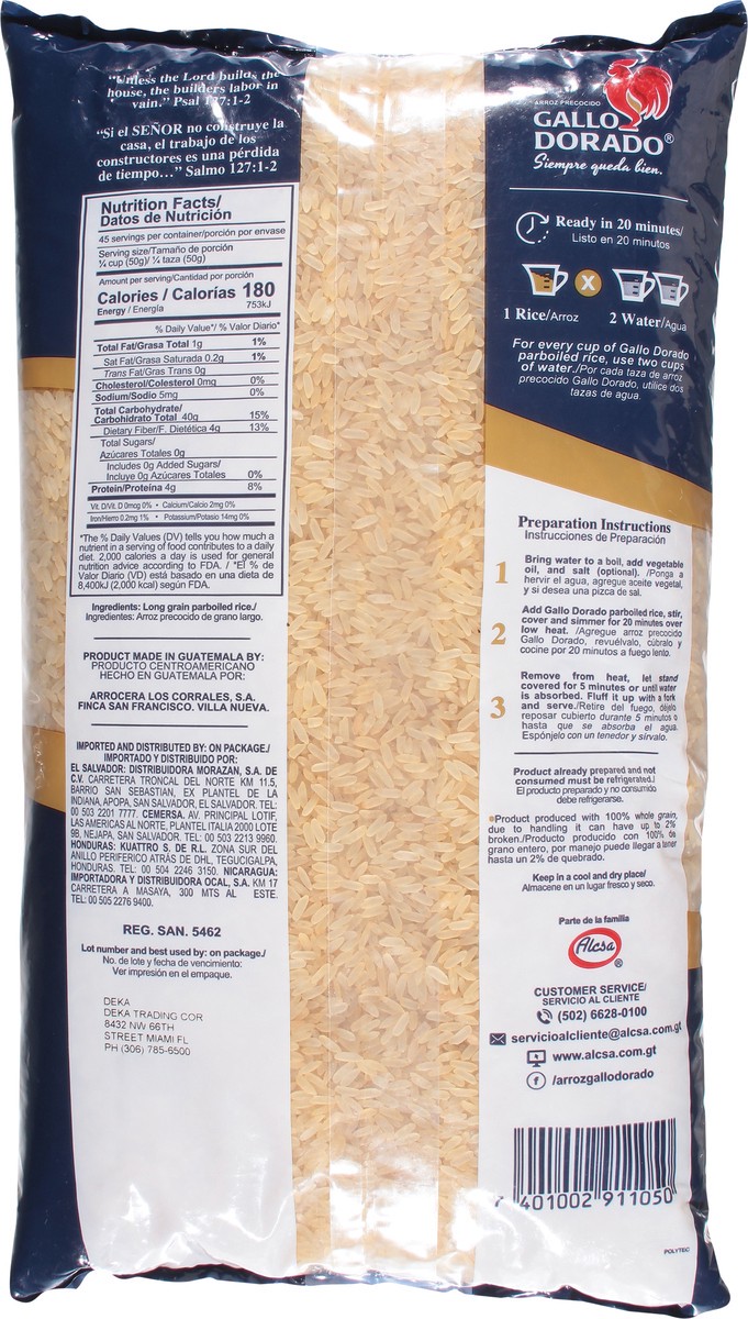 slide 3 of 13, Gallo Dorado Parboiled Rice 5 lb, 80 oz