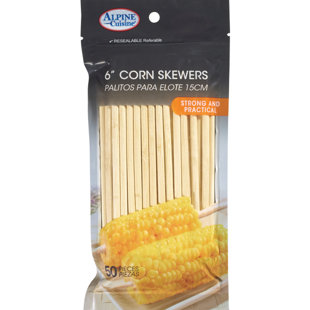 slide 1 of 1, Alpine Cuisine Alpi Skewer Bmboo Bbq 6in - 1 Each, 50 ct