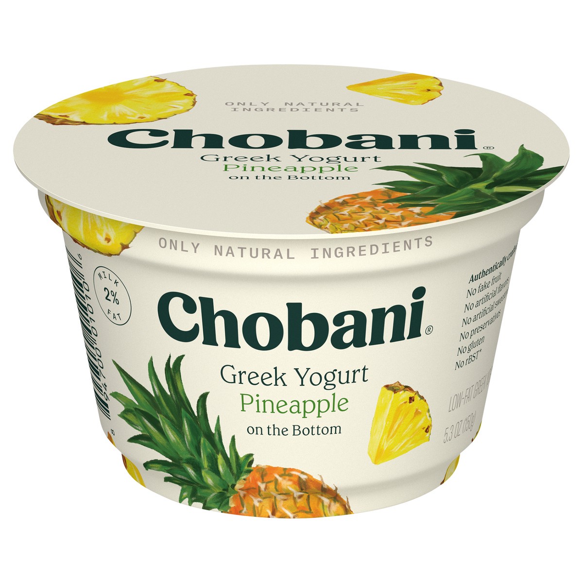 slide 1 of 6, Chobani Pineapple on The Bottom Low-Fat Greek Yogurt, 5.3 oz