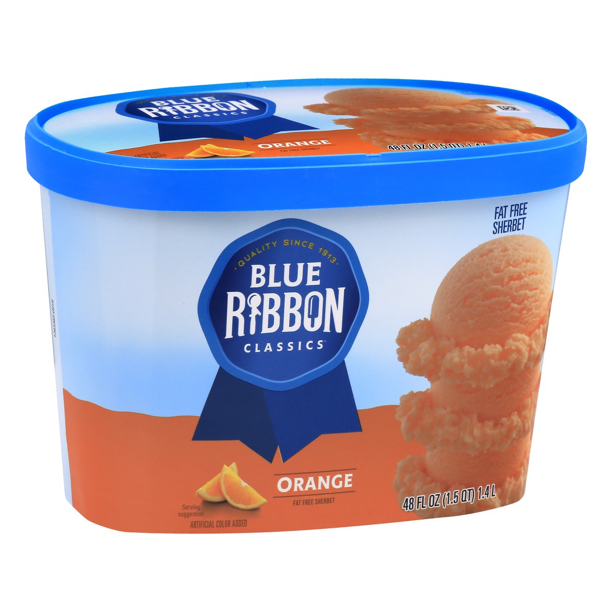 slide 2 of 10, Blue Ribbon Classics Orange Fat Free Sherbet, 48 fl oz