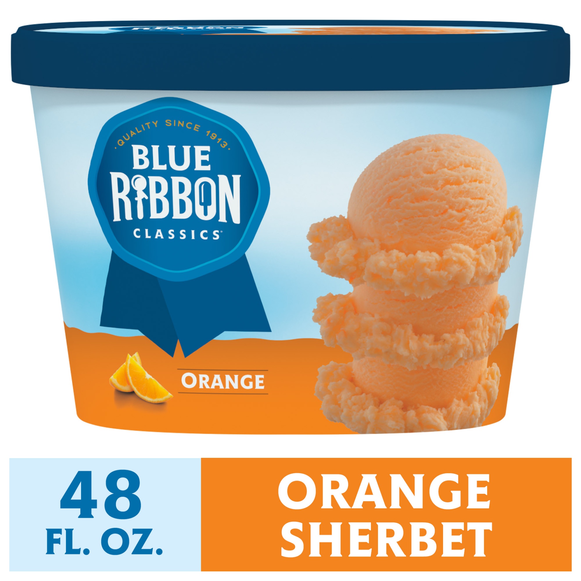 slide 1 of 7, Blue Bunny Orange Sherbert Ff, 48 oz