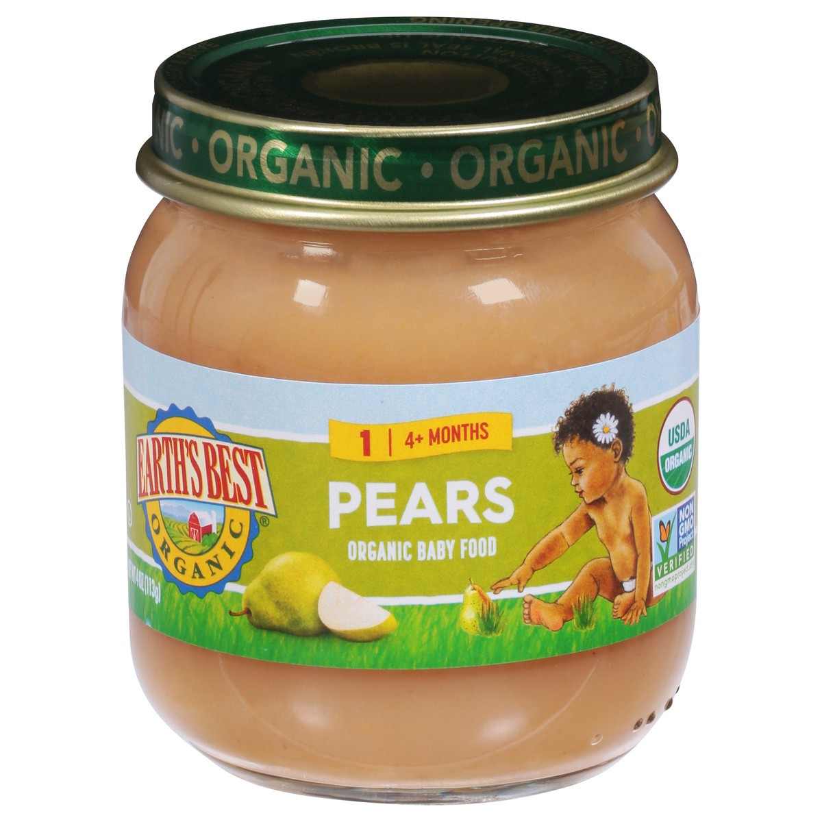 slide 1 of 9, Earth's Best Organic Pears Baby Food, 4 oz