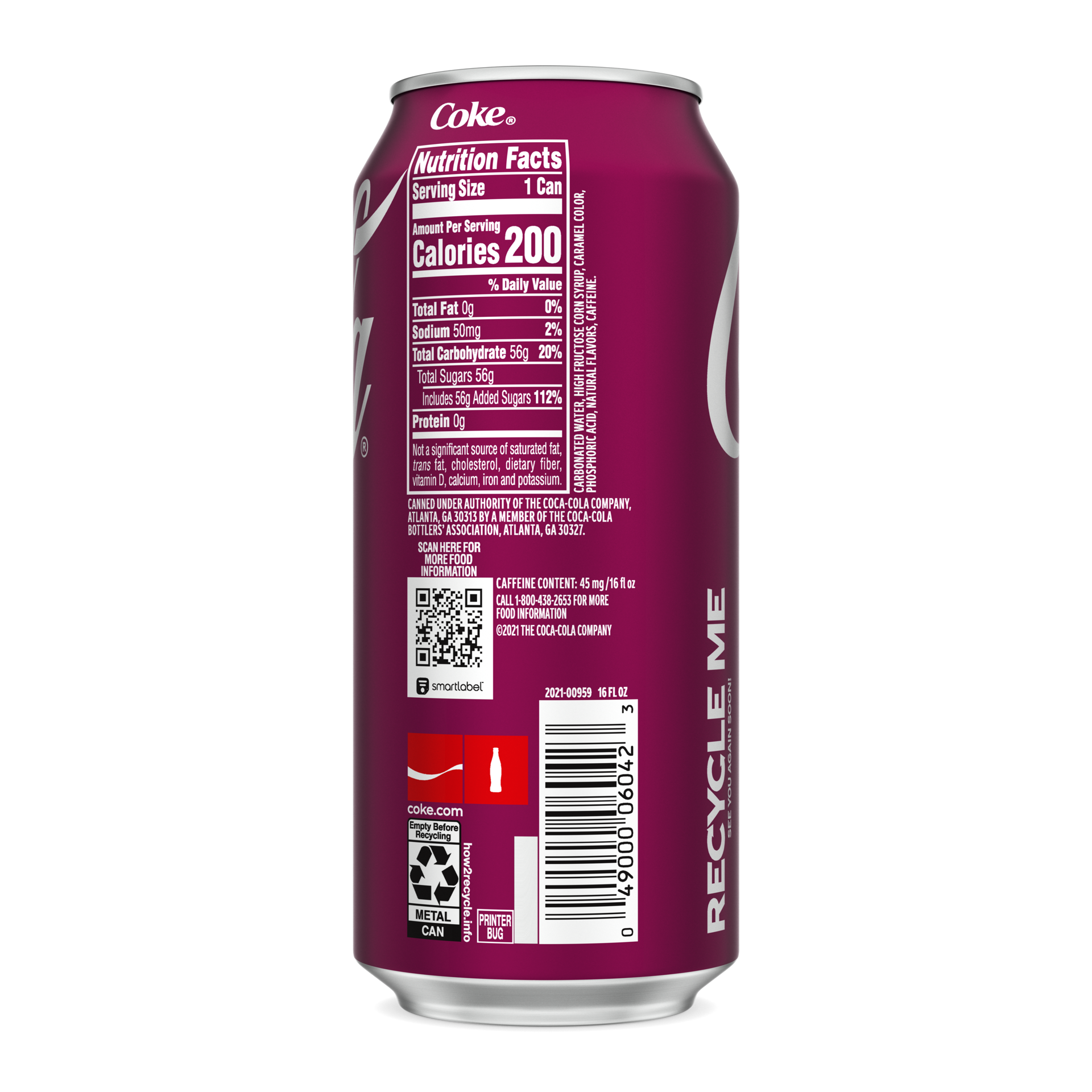 slide 2 of 5, Coca-Cola Cherry Soda Soft Drink- 16 fl oz, 16 fl oz