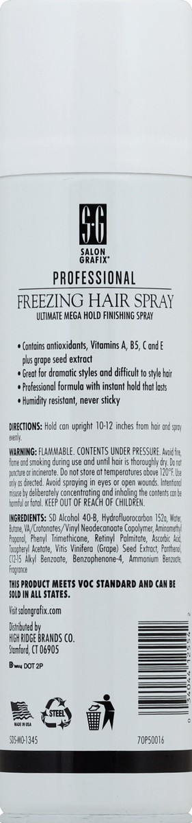 slide 6 of 6, Salon Grafix Professional Mega Hold Freezing Hair Spray, 10 oz