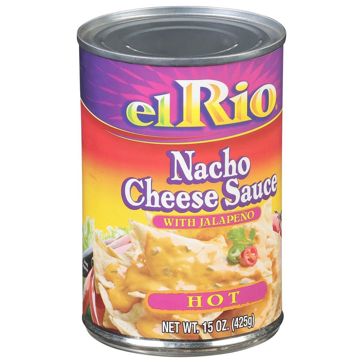 slide 5 of 9, El Rio Hot Nacho Cheese Sauce With Jalapeno Peppers, 15 oz