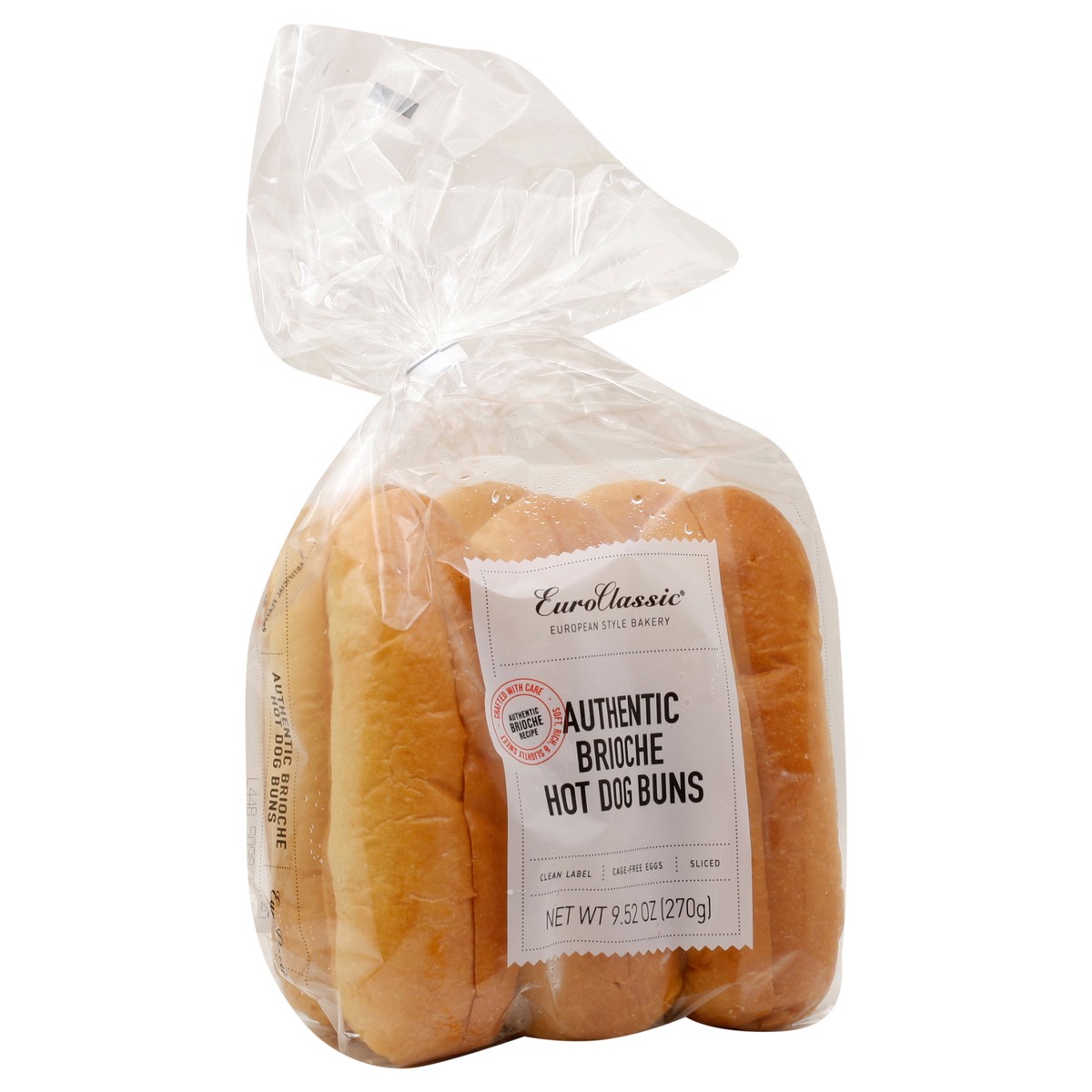 slide 3 of 4, Euro Classic Authentic Broiche Hot Dog Buns, 9.52 oz