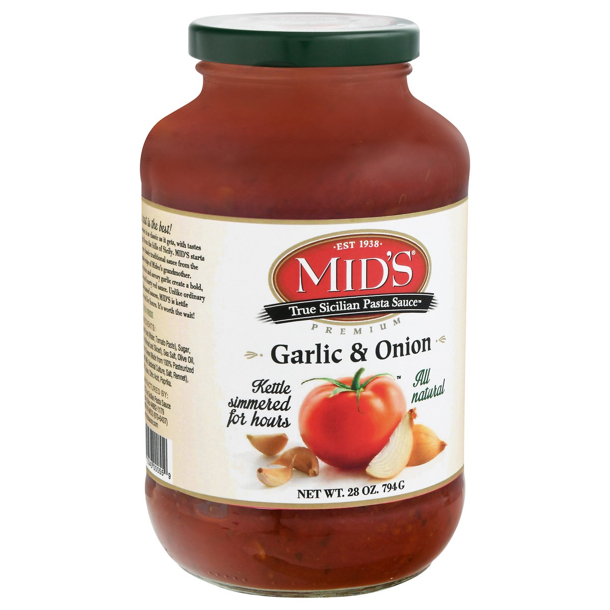 slide 9 of 11, Mid's Garlic & Onion Pasta Sauce 28 oz, 28 oz