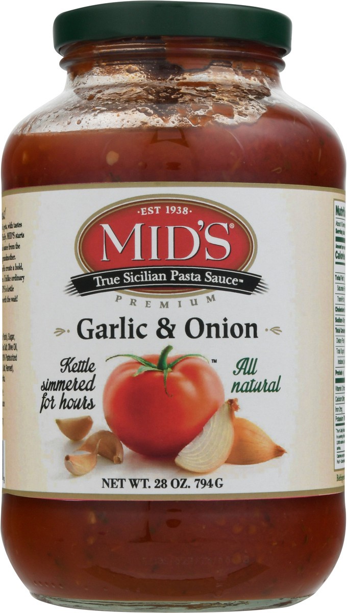 slide 8 of 11, Mid's Garlic & Onion Pasta Sauce 28 oz, 28 oz