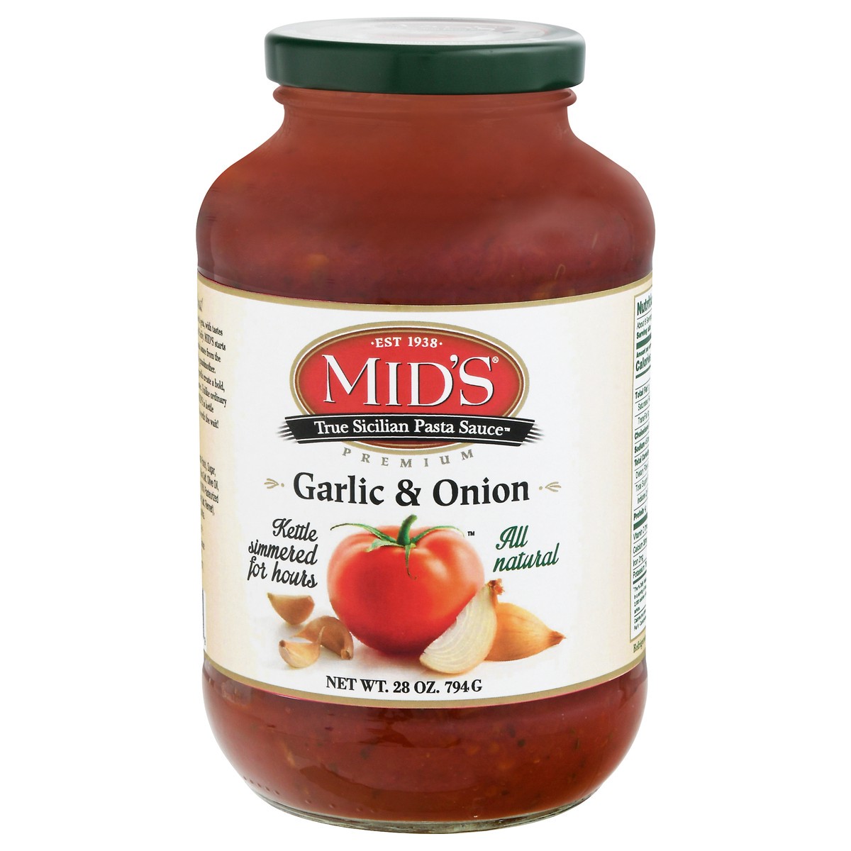 slide 3 of 11, Mid's Garlic & Onion Pasta Sauce 28 oz, 28 oz
